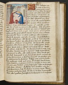 MS Hunter 252 186r oldal a száz új hírből, c.1461-62 alkotó: French School