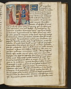 MS Hunter 252 189r oldal a száz új hírből, c.1461-62 alkotó: French School
