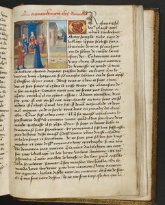 MS Hunter 252 192r oldal a száz új hírből, c.1461-62 alkotó: French School