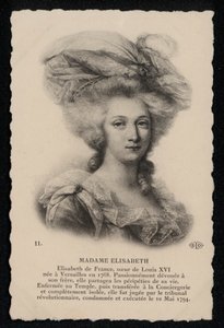 Erzsébet asszony, XVI. Lajos király nővére (litho) alkotó: French School