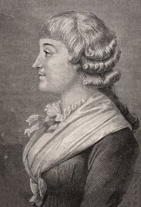 Madame Roland, Rambert nyomán Stephane Pannemaker (1847-1930) metszete, Louis Blanc (1811-82) "Histoire de la Revolution Francaise" című művéből alkotó: French School