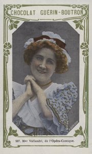 Madame Vallandri, az Opera-Comique-ból (színes fotó) alkotó: French School