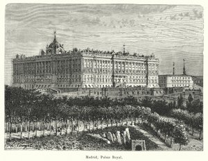 Madrid, Palais Royal (metszet) alkotó: French School