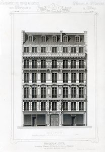 Kiadó ház, No. 3 Rue de la Paix, Párizs; Magánépítészet a C19. sz alkotó: French School