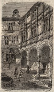 A ház Agnes Sorel vagy Hotel Euverte-Hatte (1524) Orleansban – metszet Victor Duruy (1811-1894) „Histoire de France”-jában – 1882 alkotó: French School