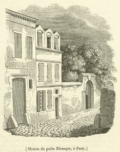 Beranger költő háza Passyban (metszet) alkotó: French School