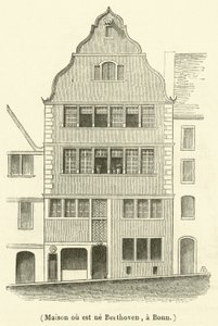 Maison ou est ne Beethoven, a Bonn (metszet) alkotó: French School