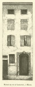 Ház, ahol Lamartine született, Maconban (metszet) alkotó: French School