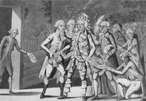 Ember a megbízatásokban:... képviselők csoportja, akik Brissotert keresnek” (Jacques Pierre Brissot de Warville 1754-1793) Anonymous. Nyomtatás. 1791 alkotó: French School