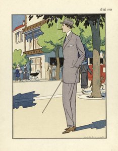 Mans Suit, írta Marc-Luc, pub. 1923 (pochoir print) alkotó: French School
