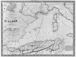 Az algír expedícióhoz készült térkép, 1830