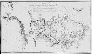 Észak-Amerika térképe, Sir Alexander Mackenzie 1789-es és 1798-as Jeges-tengeri expedícióinak tervezése