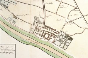 Suresnes és melléképületének térképe, Puteaux, 1669