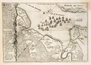 A brit flotta által Quebec ostromának térképe, 1670