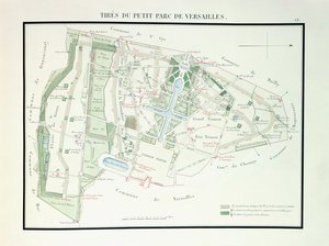 A Versailles-i Kispark térképe, 1818-1819 alkotó: French School