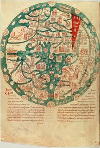 Mappamundi, Sevillai Izidor után, 1130-1135 körül alkotó: French School