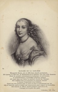 Marguerite de la Sabliere (1640-1693 körül), francia szalonista (litográfia) alkotó: French School