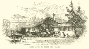 Maria Louisa úton Franciaország felé (metszet) alkotó: French School
