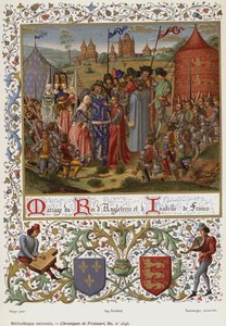 Az angol király és a francia Izabella házassága (chromolitho) alkotó: French School