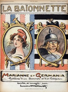 Marianne és Germania, egy kalap és egy sisak története - a „La Bayonette” című filmben 1918.04.18. alkotó: French School