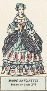 Marie Antoinette, XVI. Lajos felesége (színes metszet) alkotó: French School