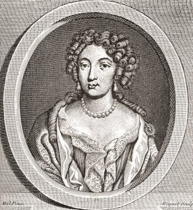 Marie Angélique de Scorailles, 1661 1681. Francia nemesasszony és XIV. Lajos sok szeretőjének egyike. Az 1908-ban megjelent Les Heures Libresből. alkotó: French School