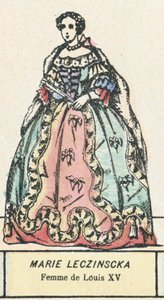 Marie Leczinska, XV. Lajos felesége (színes metszet) alkotó: French School