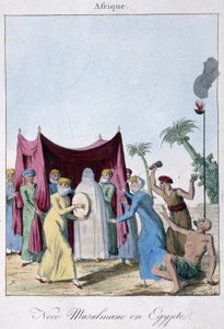 Muzulmán házasság Egyiptomban – a népek szokásai és szokásai szerint, szerk. Hocquart, Párizs alkotó: French School