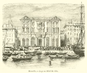 Marseille, városháza (metszet) alkotó: French School