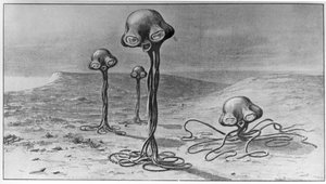 Marslakók, H. G. Wells (1866-1946) „The War of the Worlds” című illusztrációja