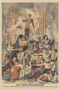 Tömeges öngyilkosság Holland Kelet-Indiában (színes litho) alkotó: French School