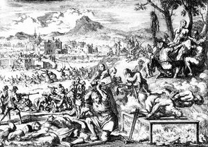 Mészárlás Írországban 1644-ben, 1685 körül alkotó: French School