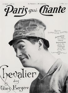 Maurice Chevalier, a "Paris qui Chante" című filmből, 1910. március 30. (litográfia) alkotó: French School