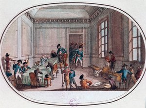 Maximilien de Robespierre megsérült a Comite de Salut Public előszobájában alkotó: French School