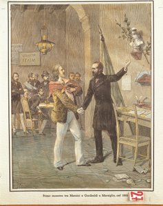 Mazzini és Garibaldi találkozása Marseille-ben alkotó: French School