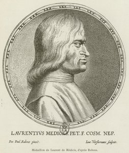 Medaillon de Laurent de Medici (metszet) alkotó: French School