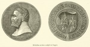 Fugger faragott fa medalion (metszet) alkotó: French School