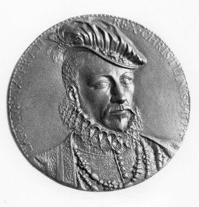 IX. Károly francia király érme (bronz) alkotó: French School