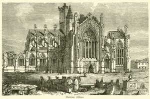 Melrose Abbey (metszet) alkotó: French School