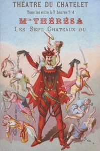 Mefisztó férfiakat és nőket láncban lógatva (színes litó) alkotó: French School