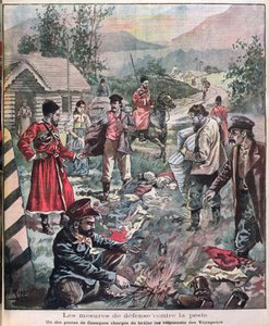 Módszerek a pestis megelőzésére, a Le Petit Journal, 1898-ból alkotó: French School
