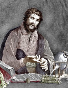 Michel de Nostredame, más néven Nostradamus (1503-1566) francia asztrológus és orvos, metszet, színes dokumentum alkotó: French School