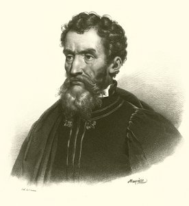 Michelangelo, portré (metszet) alkotó: French School