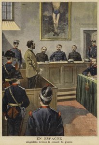 Michele Angiolillo a haditanács előtt, Spanyolország, 1897