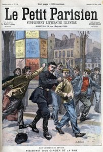Vegyes tény: Egy békefenntartó meggyilkolása a párizsi rue Vergniaud-ban 1900-ban – a „Le petit Parisien”-ben” alkotó: French School