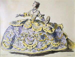 Laguerre kisasszony mint szerencse, A. Guillaumot fils fakszimile (kézzel színezett metszet) alkotó: French School