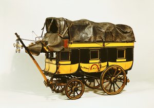 Negyven személyes omnibusz modellje (festett fa)