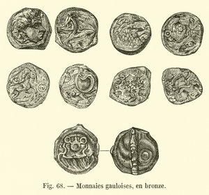 Gall érmék, bronzban (metszet) alkotó: French School