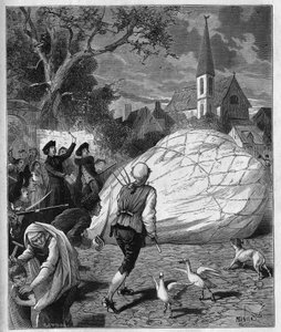 Monsieur de Montgolfier aerosztatikus léggömbje Gonesse-ra (Val-d