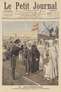 Marokkói nagykövetek érkeznek a spanyolországi Algeciras konferenciára (színes litó) alkotó: French School